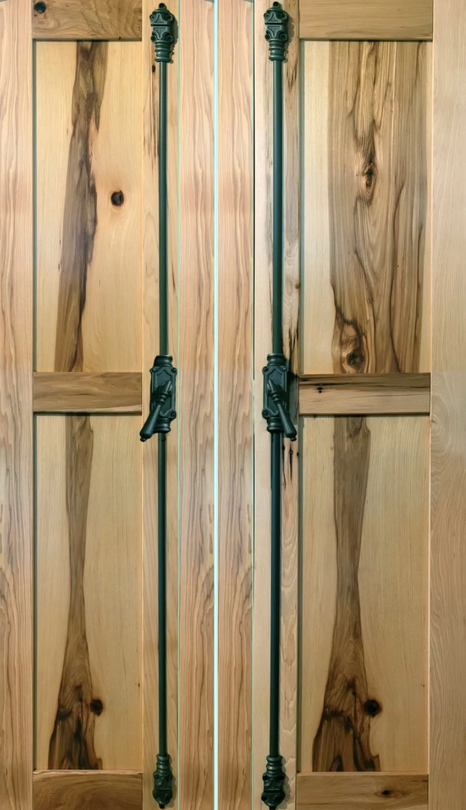 Side by Side Hickory Wood Panel Refrigerator Wrap.